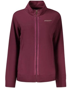 Freddy Zip-Up Cotton Sweatshirt - Purple