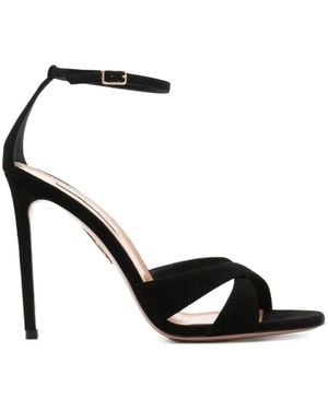 Aquazzura Cross-Strap Stiletto-Heel Sandals - Black