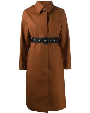 Mackintosh Belted Button Up Trench Coat - Brown