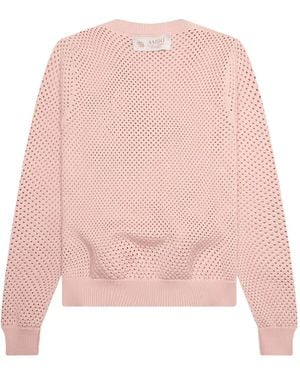 Amiri Pull En Maille Ajourée - Rose