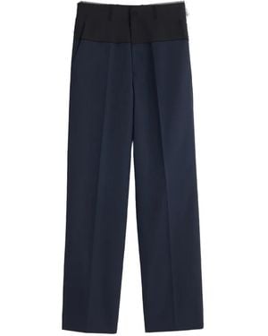 Maison Margiela Insertion Wool Trousers - Blue