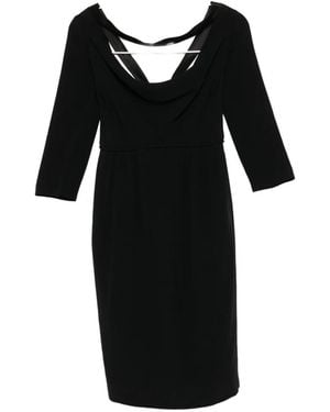 DSquared² Cowl-Neck Three-Quarter-Sleeve Dress - Black