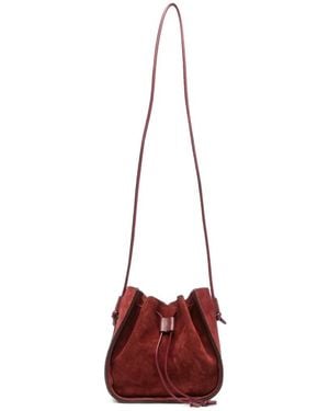 forte_forte Drawstring-Fastening Bucket Bag - Red