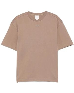 Calvin Klein コットン インターロック Tシャツ - ナチュラル