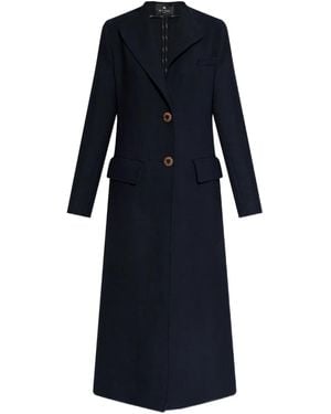 Etro Abrigo con botones bordados - Azul