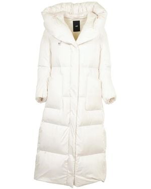 Add Quilted Hooded Coat - White