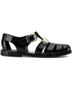 Moschino バックル サンダル - ブラック