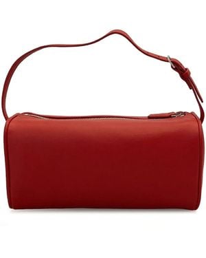 The Row Cylindrical Top-Handle Bag - Red