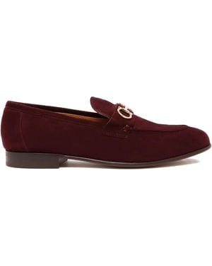 Ferragamo Gancini-Buckle Loafers - Red