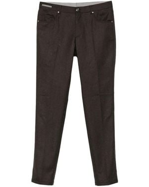 Corneliani Five-Pocket Slim-Fit Trousers - Black