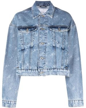 Axel Arigato Signature Rome Cropped Denim Jacket - Blue