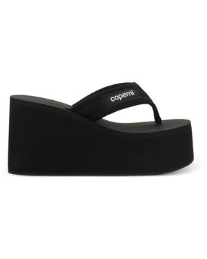 Coperni Platform Flip Heeled Sandals - Black