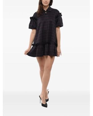 Viktor & Rolf Checked Ruffled Dress - Black