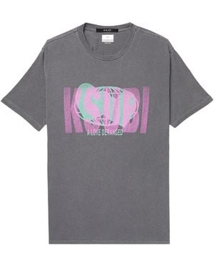Ksubi Deranced Kash Short-Sleeve Graphic T-Shirt - Grey