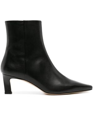 SCAROSSO Kitty 50Mm Leather Boots - Black