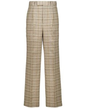 AURALEE Check-Pattern Pants - Natural