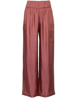 Aspesi Straight-Leg Satin Pants - Red