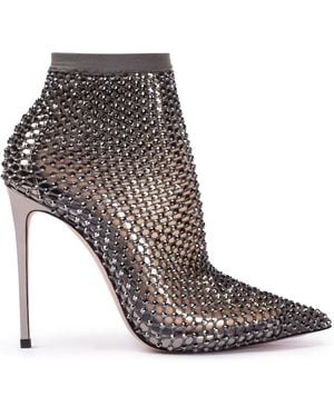 Le Silla Gilda 120Mm Mesh Ankle Boots - Brown