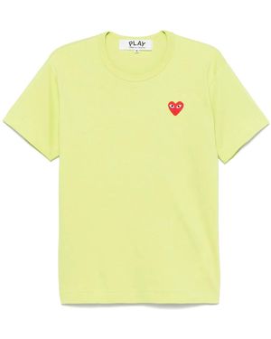 COMME DES GARÇONS PLAY Heart-Patch T-Shirt - Yellow