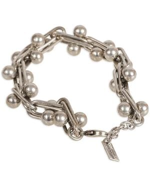 Saint Laurent Kettenarmband mit Perlen - Mettallic