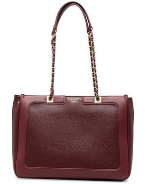 Twinset Logo-Detail Chain-Link Shoulder Bag - Purple