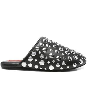 Simon Miller Stud-Embellished Slippers - Black