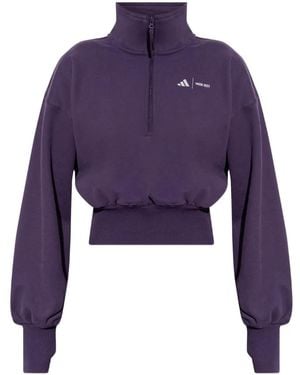 adidas X Moon Boot Ribbed Zip-Up Jumper - Purple