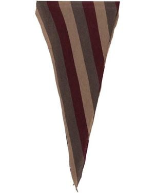 Botto Giuseppe Stripe-Print Scarf - Brown