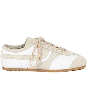 Dries Van Noten Suede-Panelled Sneakers - White
