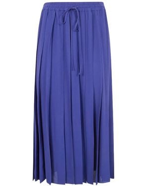Mantu Pleated Drawstring Skirt - Purple