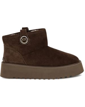 Pinko Martina 08 Suede Ankle Boots - Brown