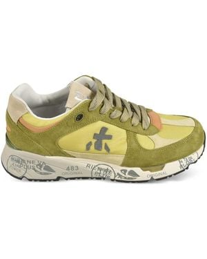 Premiata Sneakers Mit Einsätzen Aus Wildleder - Gelb