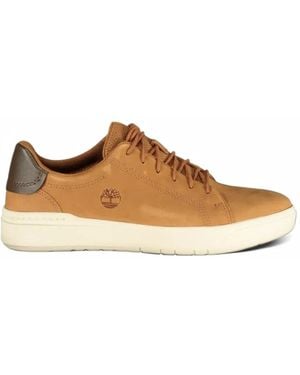 Timberland Seneca Bay Logo-Debossed Lace-Up Sneakers - Brown
