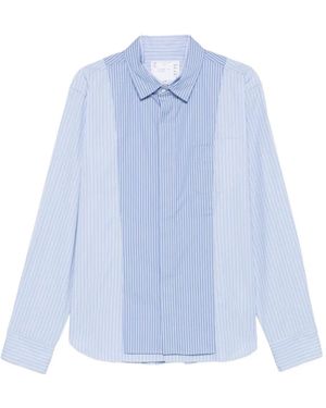 Sacai ストライプ シャツ - ブルー