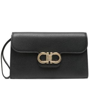 Ferragamo Gancini Clutch Bag - Black