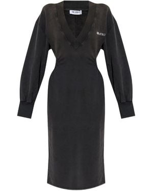 The Attico Midikleid mit weiten Ärmeln - Schwarz