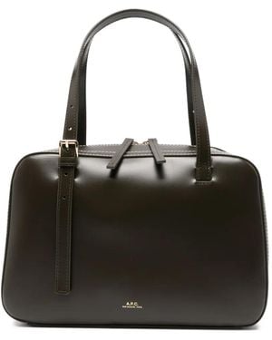A.P.C. Schultertasche Mit Kontrastnähten - Schwarz