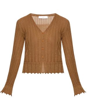 Akep Cardigan Mit V-Ausschnitt - Braun