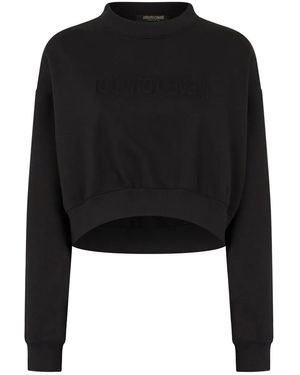 Roberto Cavalli Cropped Sweatshirt - Black