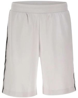 EA7 Logo Tape Shorts - White