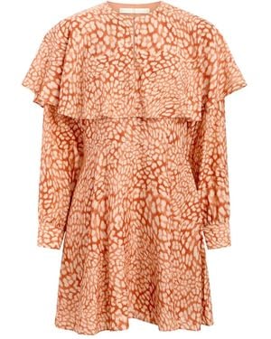 Marie Oliver Abito Corto Reeves Con Scollo A Mantella - Rosa