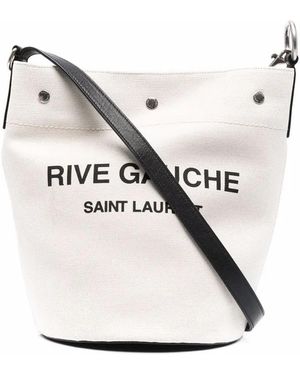 Saint Laurent Logo-Print Bucket Shoulder Bag - Multicolour