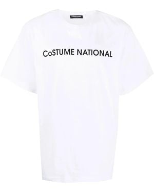 CoSTUME NATIONAL Logo-Print Detail T-Shirt - White