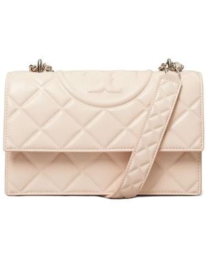 Tory Burch Small Fleming Shoulder Bag - Natural