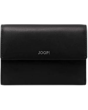 Joop! Logo-Plaque Leather Wallet - Black
