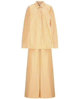 ANDAMANE Lana Striped Trousers Set - Metallic