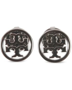 Tory Burch Ohrstecker mit Logo - Weiß