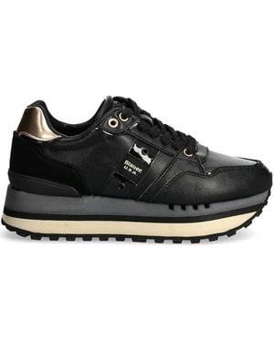 Blauer Panelled Sneakers - Black
