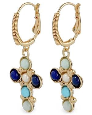 Gas Bijoux Orecchini Tao Cruzita Con Cabochon - Marrone