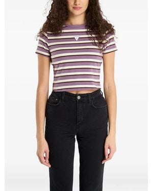Guess T-Shirt À Rayures - Black